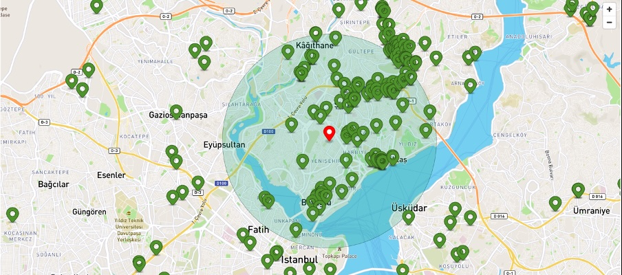 Istanbul office location map